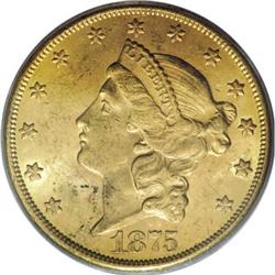 1875-CC $20 AU58 PCGS