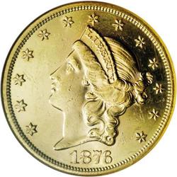 1876 $20 MS62 NGC
