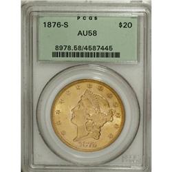 1876-S $20 AU58 PCGS