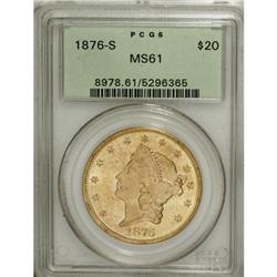 1876-S $20 MS61 PCGS