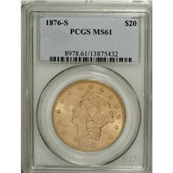 1876-S $20 MS61 PCGS