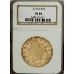 1877-CC $20 AU50 NGC