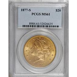 1877-S $20 MS61 PCGS