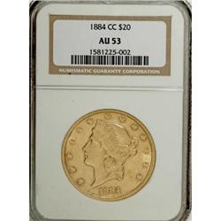 1884-CC $20 AU53 NGC