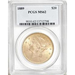1889 $20 MS62 PCGS