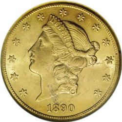 1890-CC $20 AU58 NGC