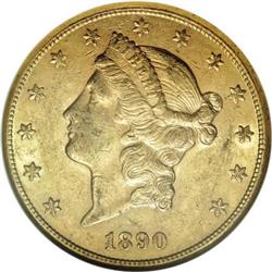 1890-CC $20 AU58 NGC