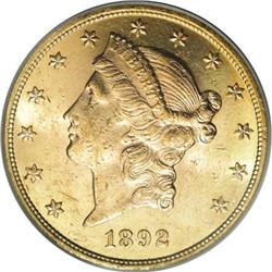 1892 $20 MS61 PCGS