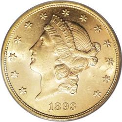 1893 $20 MS64 PCGS