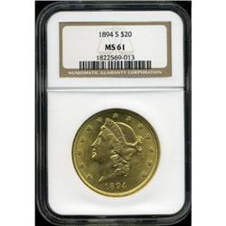 1894-S $20 MS61 NGC