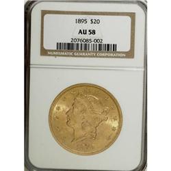 1895 $20 AU58 NGC