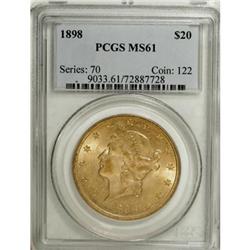 1898 $20 MS61 PCGS