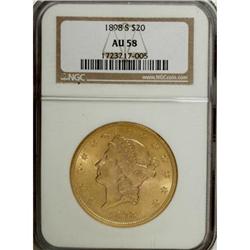 1898-S $20 AU58 NGC