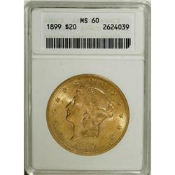 1899 $20 MS60 ANACS