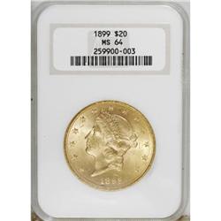 1899 $20 MS64 NGC