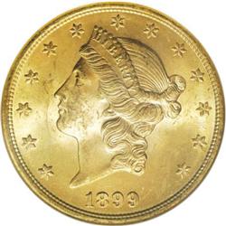 1899 $20 MS65 NGC