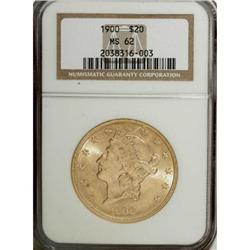 1900 $20 MS62 NGC