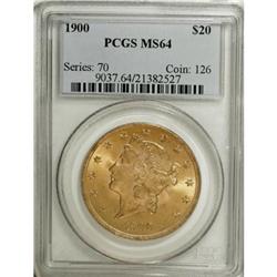 1900 $20 MS64 PCGS