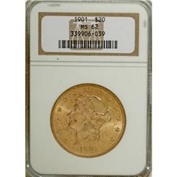 1901 $20 MS62 NGC