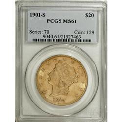 1901-S $20 MS61 PCGS