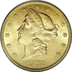 1902 $20 MS62 PCGS