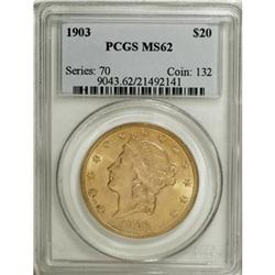 1903 $20 MS62 PCGS
