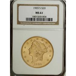 1903-S $20 MS61 NGC
