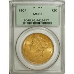 1904 $20 MS62 PCGS
