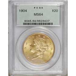 1904 $20 MS64 PCGS