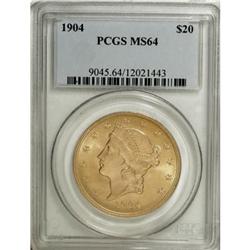 1904 $20 MS64 PCGS