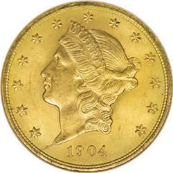 1904 $20 MS65 NGC