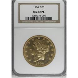 1904 $20 MS62 Prooflike NGC