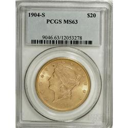 1904-S $20 MS63 PCGS