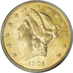 1905 $20 MS64 PCGS