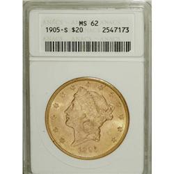 1905-S $20 MS62 ANACS