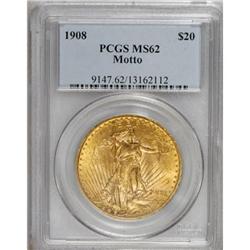 1908 $20 Motto MS62 PCGS