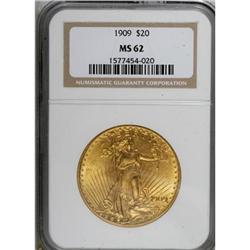 1909 $20 MS62 NGC
