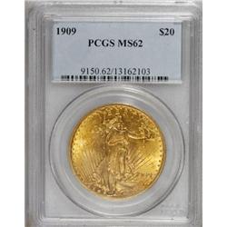 1909 $20 MS62 PCGS