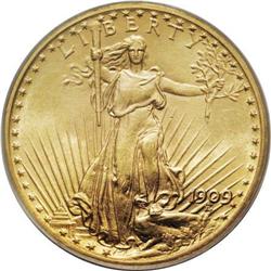 1909 $20 MS64 PCGS