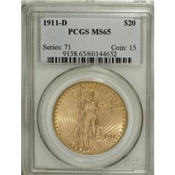 1911-D $20 MS65 PCGS