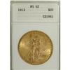 Image 1 : 1913 $20 MS62 ANACS