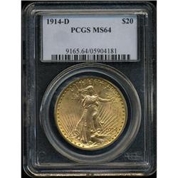 1914-D $20 MS64 PCGS