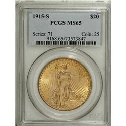 1915-S $20 MS65 PCGS