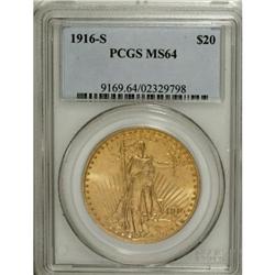 1916-S $20 MS64 PCGS