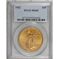 1922 $20 MS65 PCGS