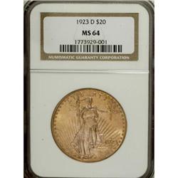 1923-D $20 MS64 NGC
