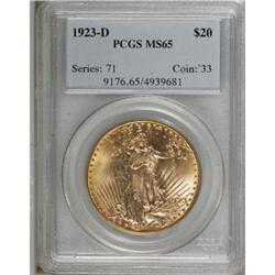 1923-D $20 MS65 PCGS