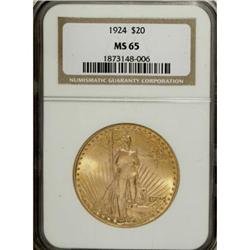 1924 $20 MS65 NGC