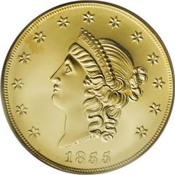 1855 $50 Kellogg & Co. Fifty Dollar PR69 PCGS