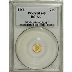 1866 25C Liberty Octagonal 25 Cents, BG-737,